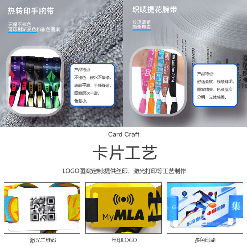 RFID松紧腕带NFC户外运动松紧腕带RFID松紧手环工厂2
