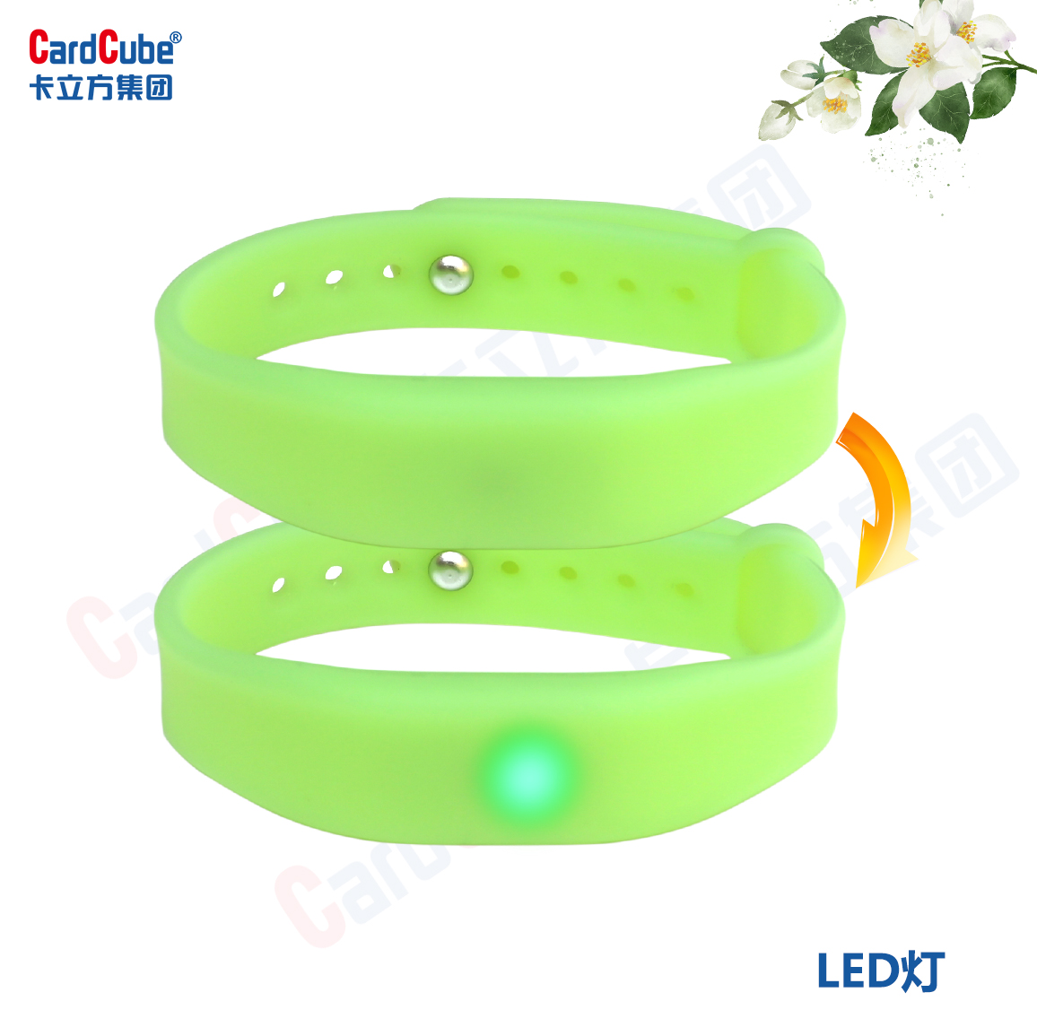 LED感应发光腕带NFC感应发光手环2