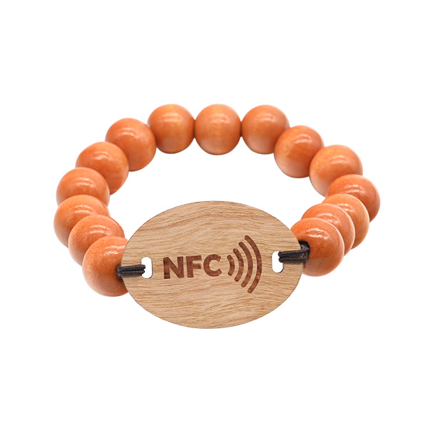 NFC珠子木卡RFID非标木卡木珠木头珠子手环定制